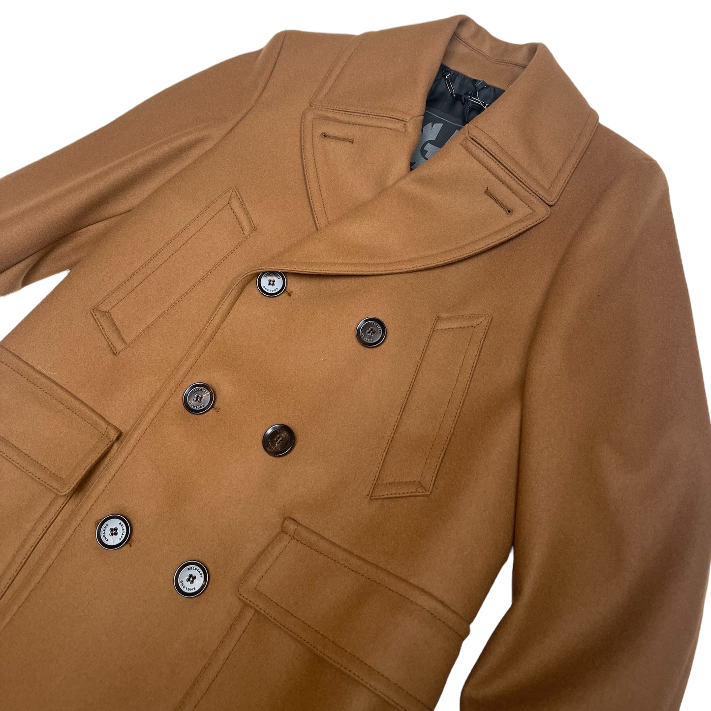 Men Brown Wool Coat - S