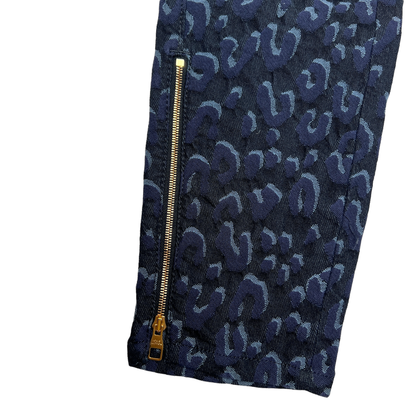 Leopard Print Blue Jeans - S
