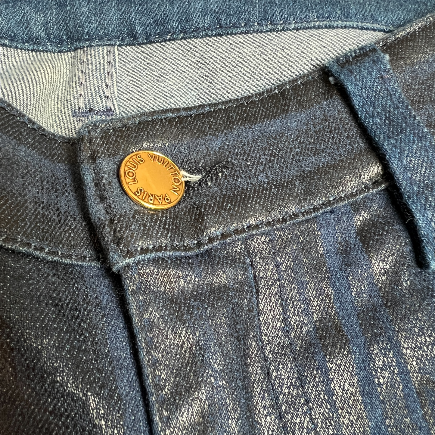 Waxed Blue Jeans - S