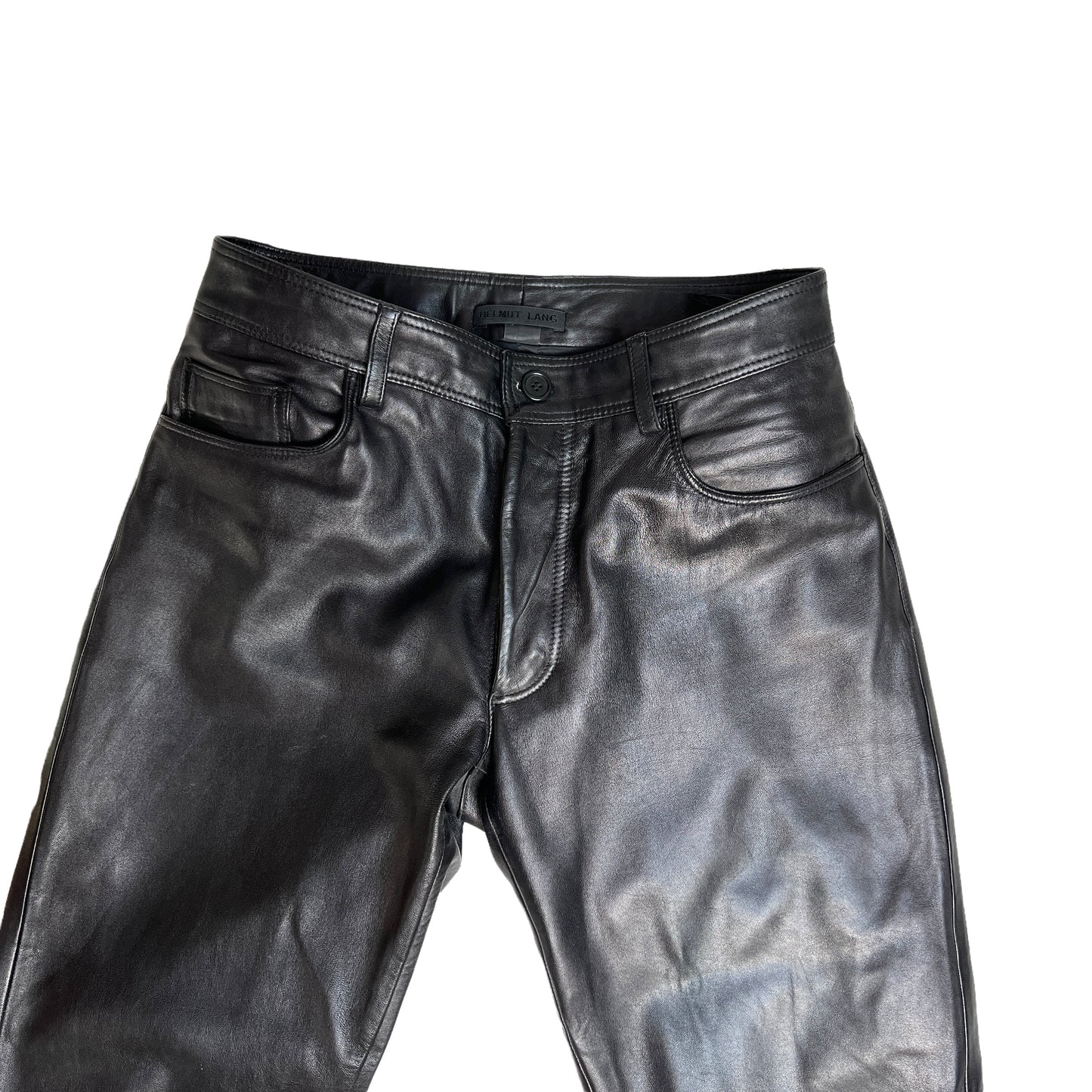 Men's Black Leather Pants - XS