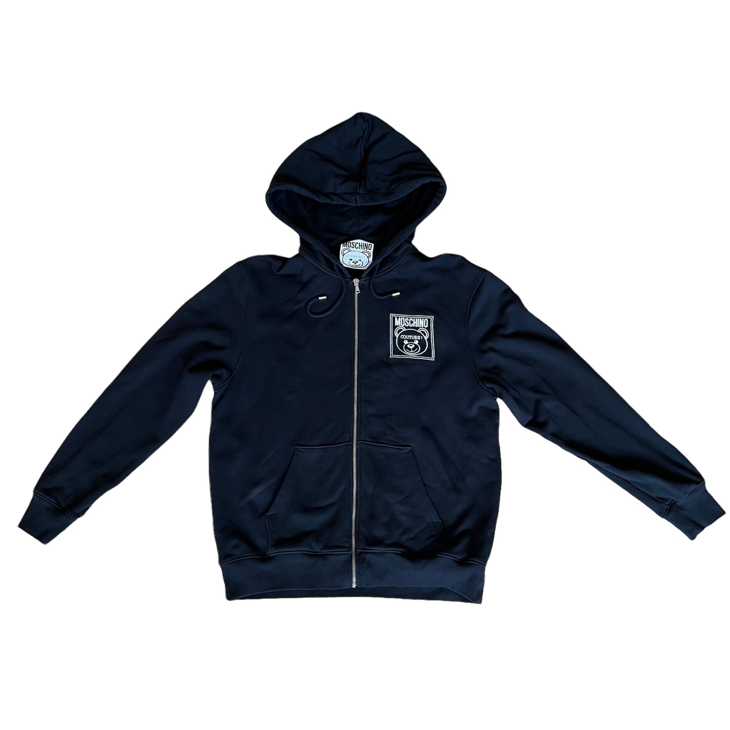 Graphic Print Zipper Hoodie - 8