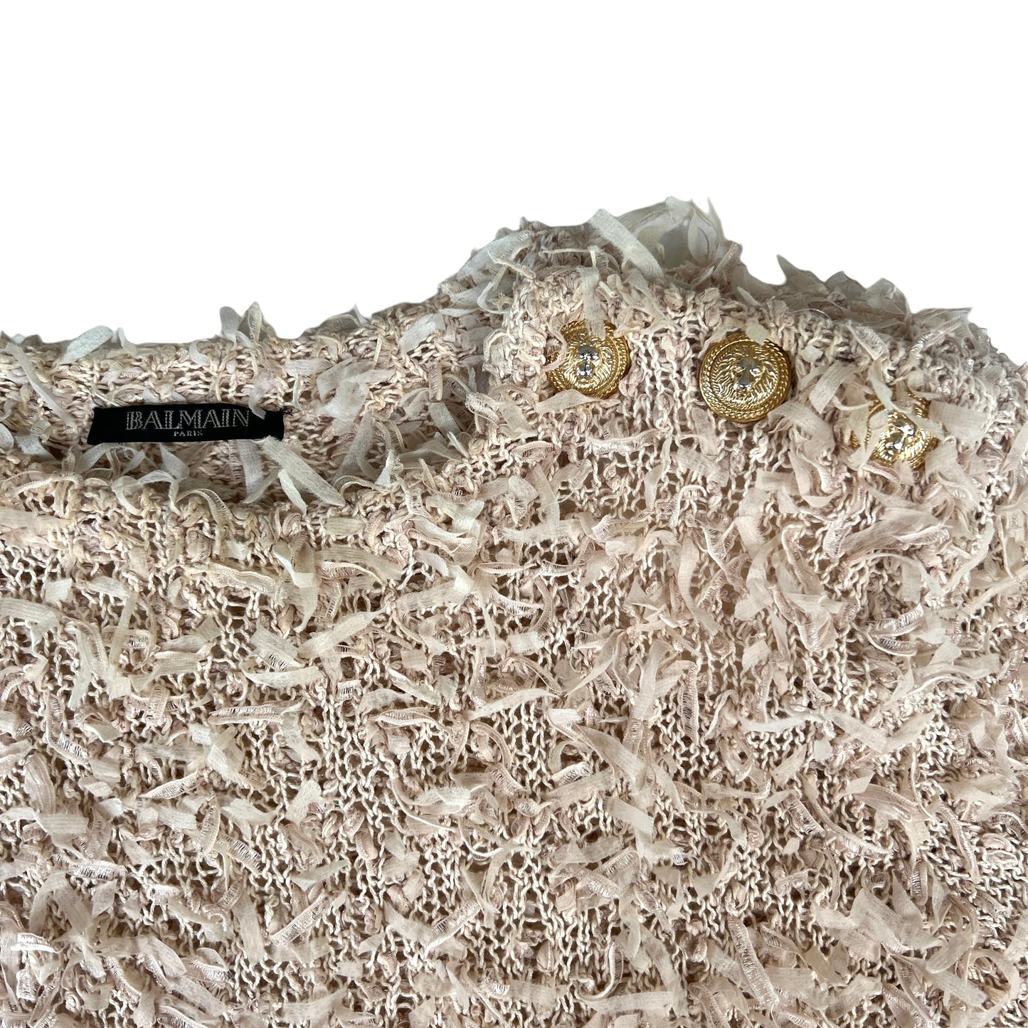 Tweed Cream Sweater - S