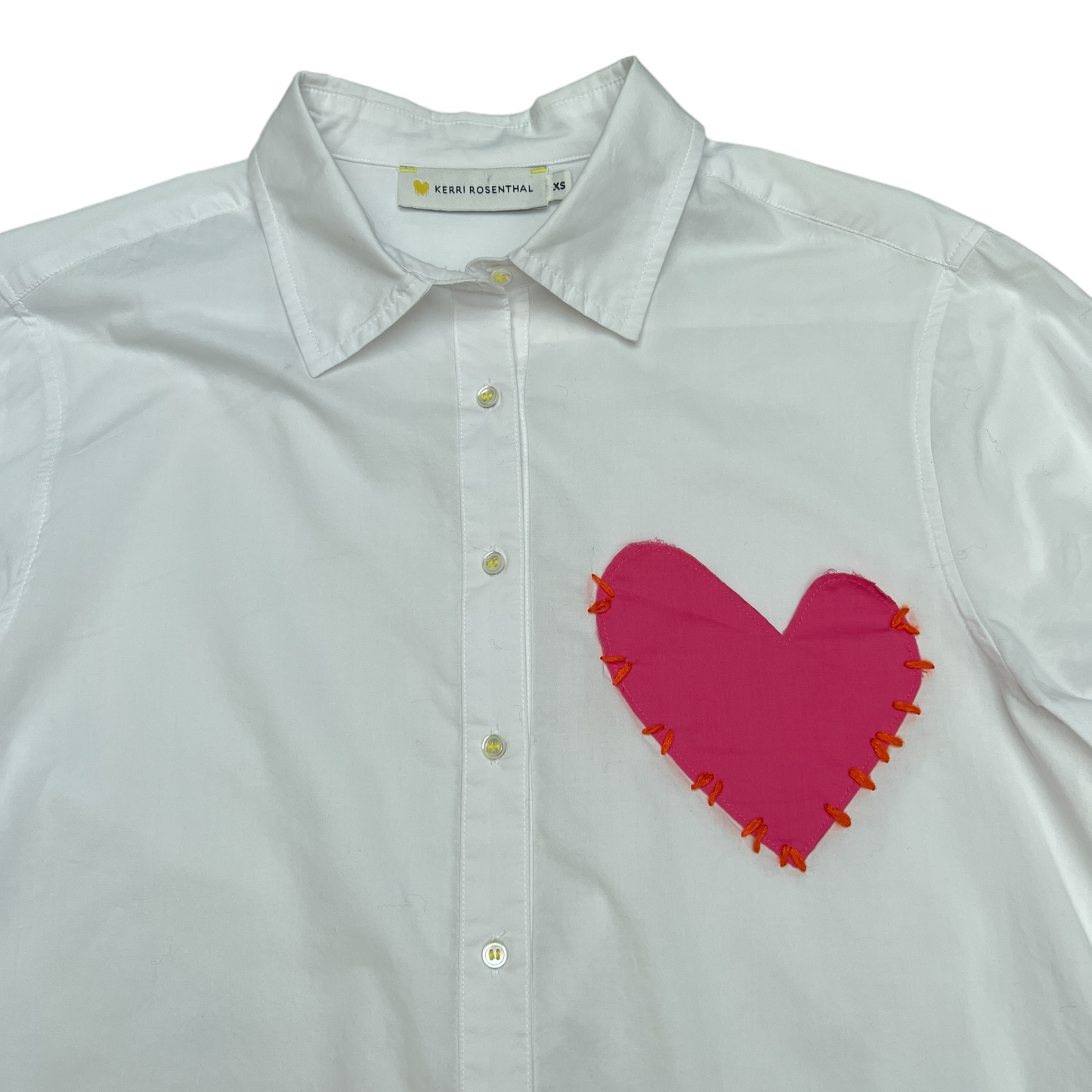 White Shirt with Heart - XS