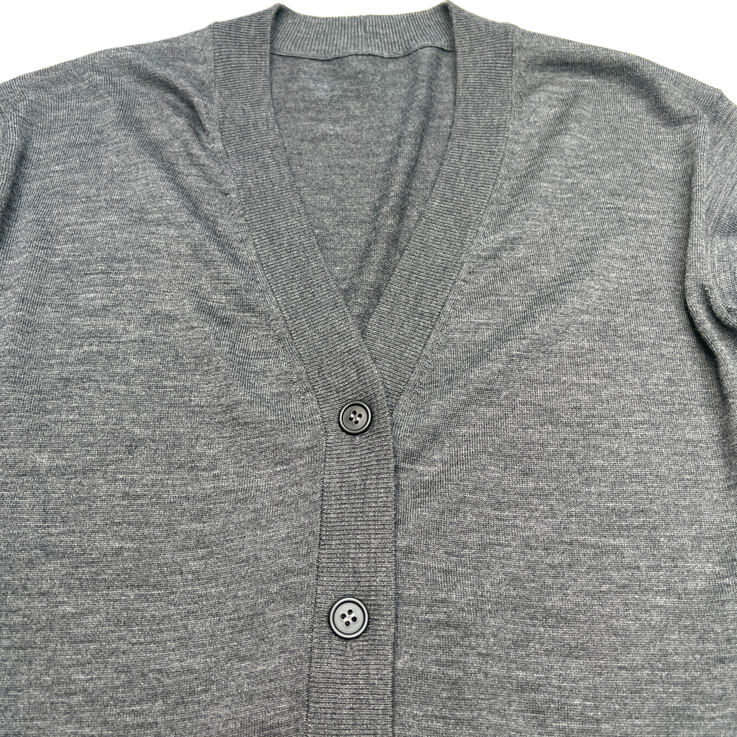 Grey Wool & Fur Cardigan - XS