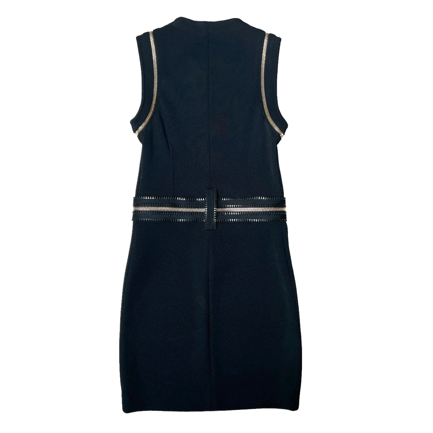 Black Dress with Gold Zippers - S