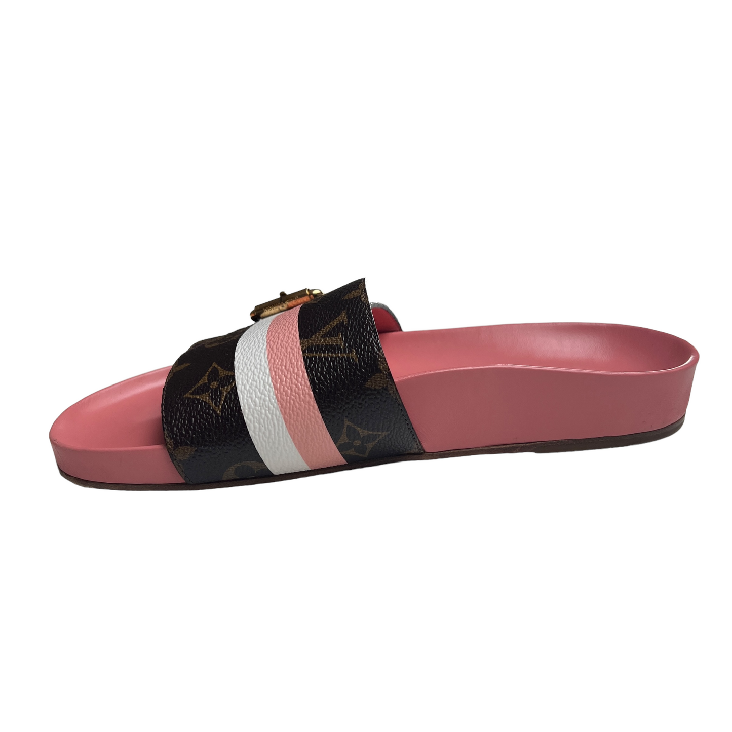 Monogram Pink Slides - 7