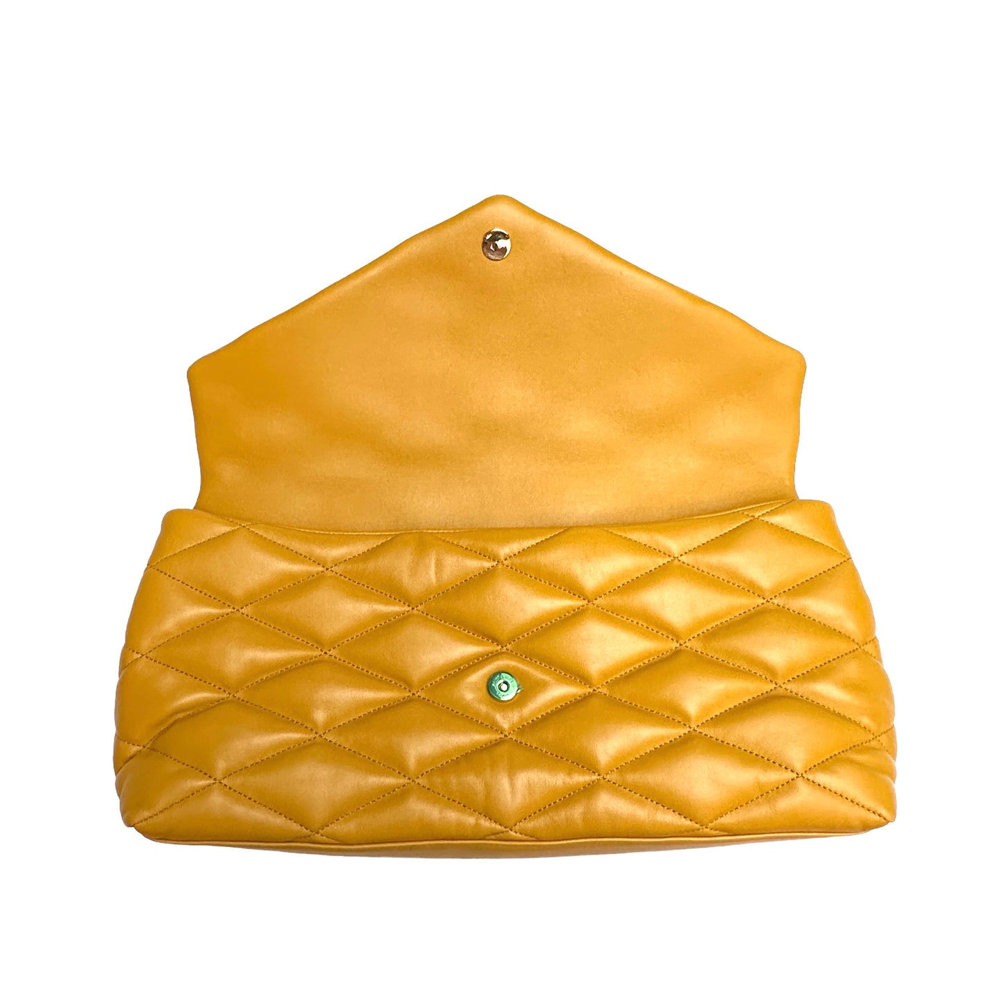 Sade Yellow Puffer Clutch