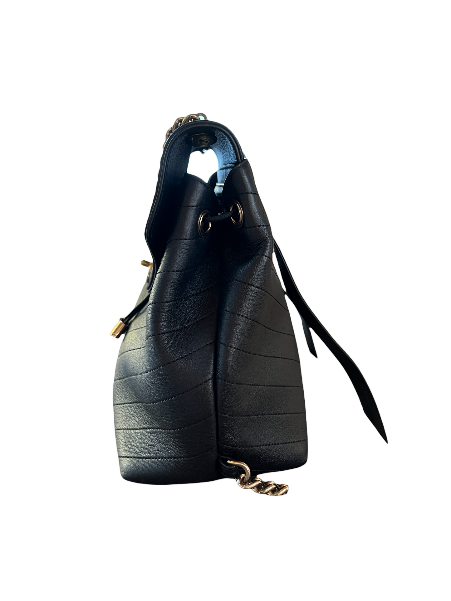 Black Leather BackPack