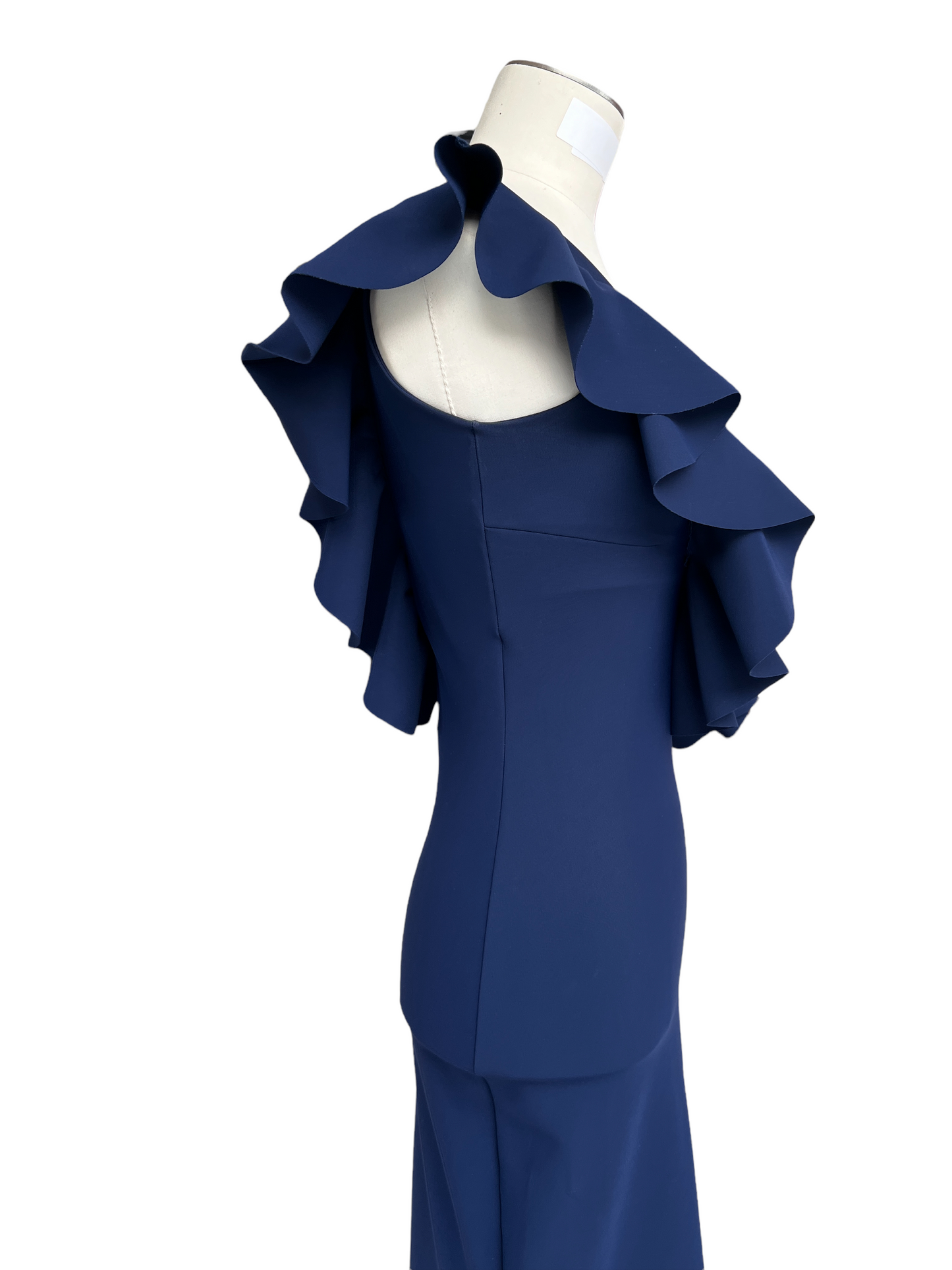 Blue One Shoulder Long Gown - S