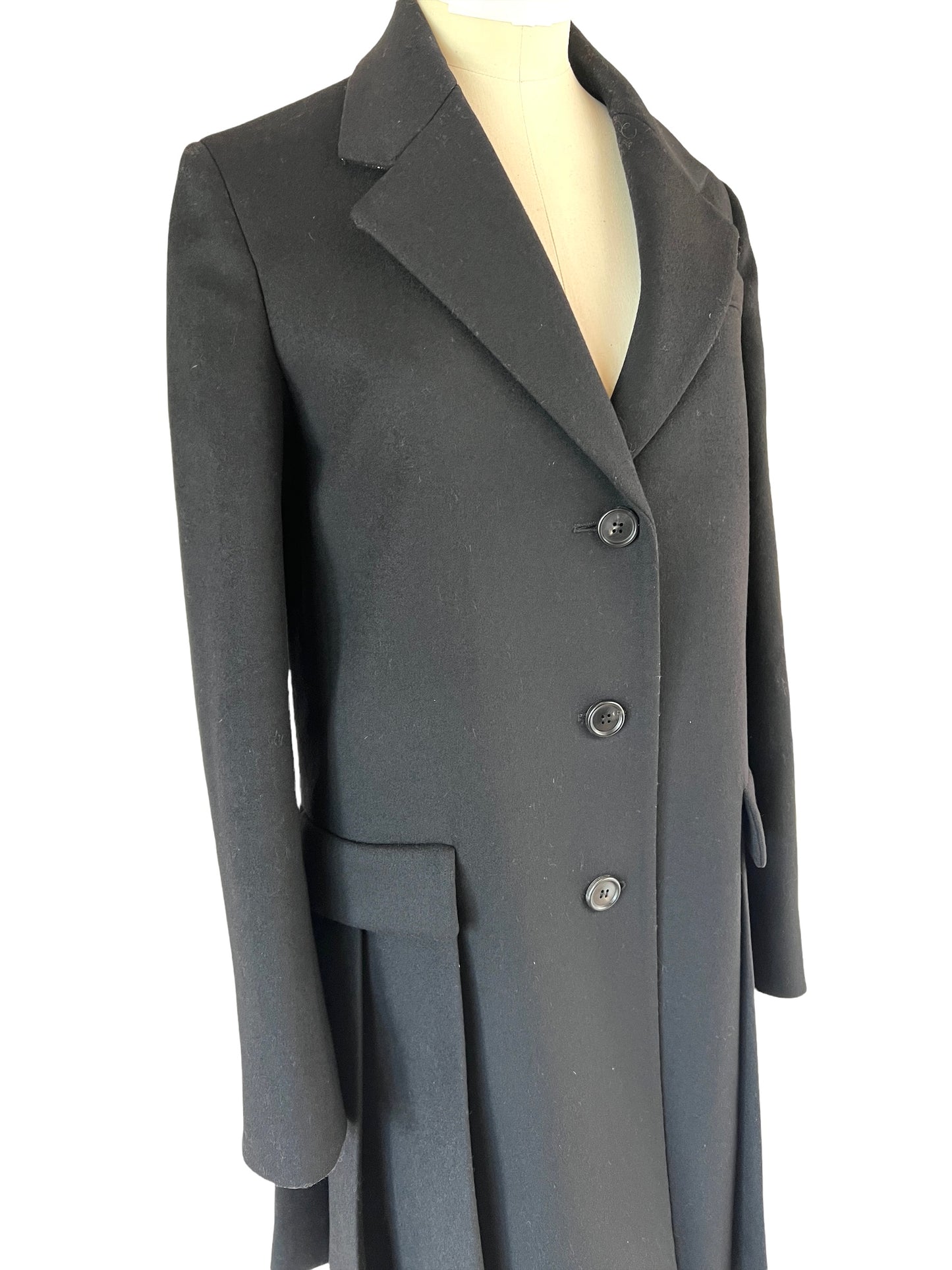 Black Wool Coat - 6
