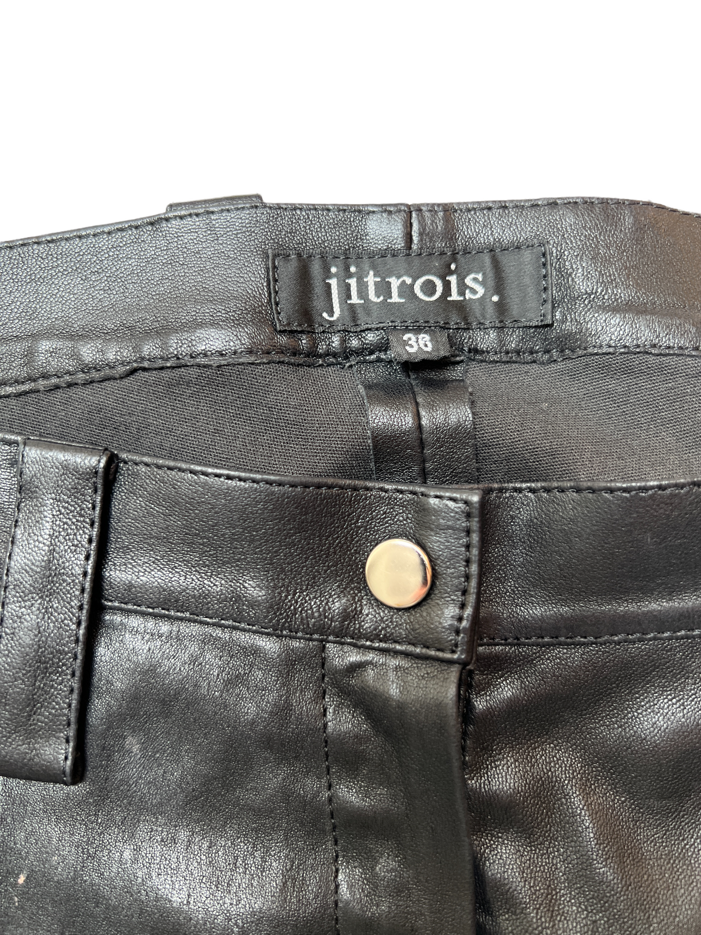 Black Leather Pants - Small