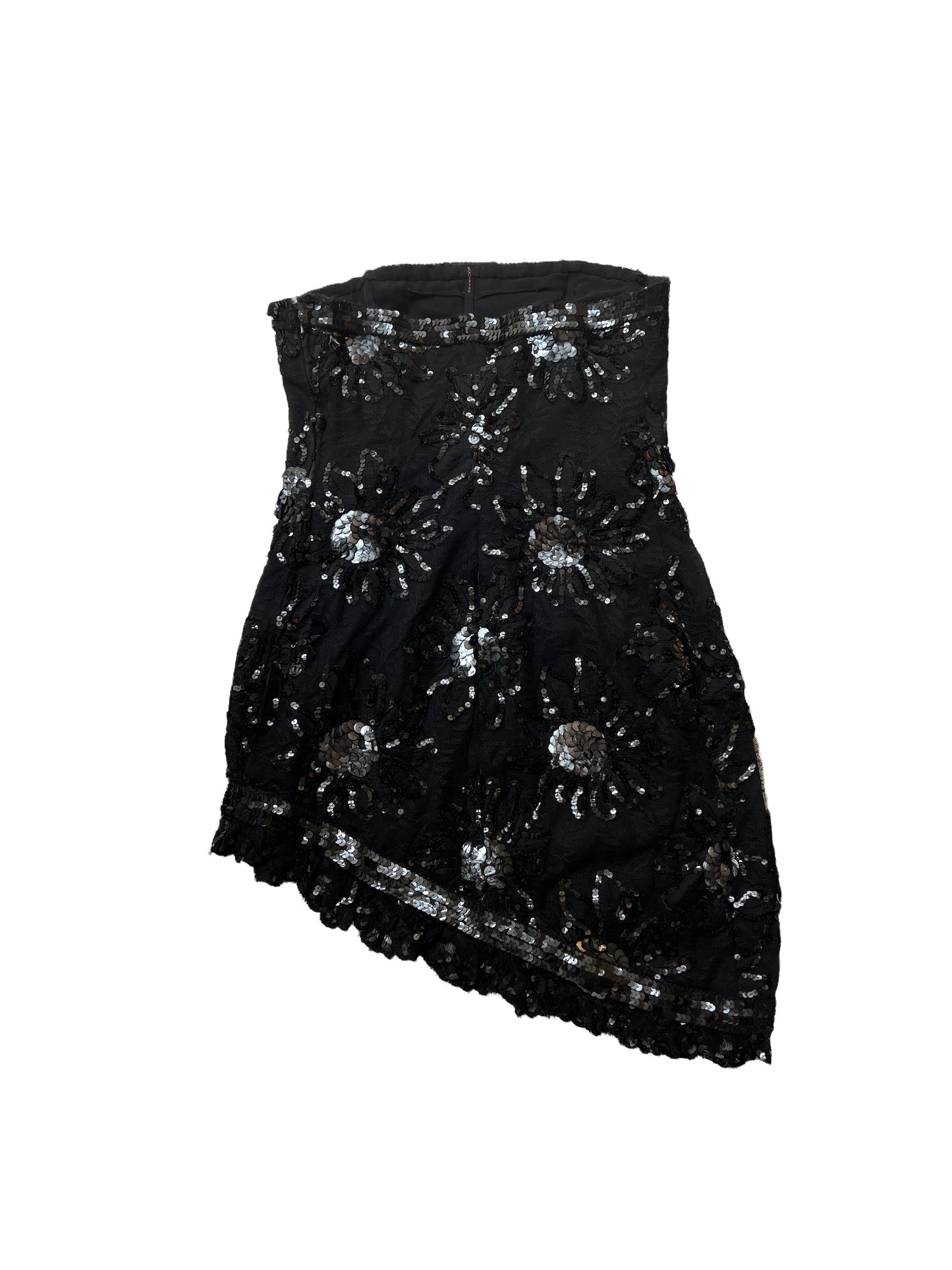 Vintage Black Dress with Sequins - S