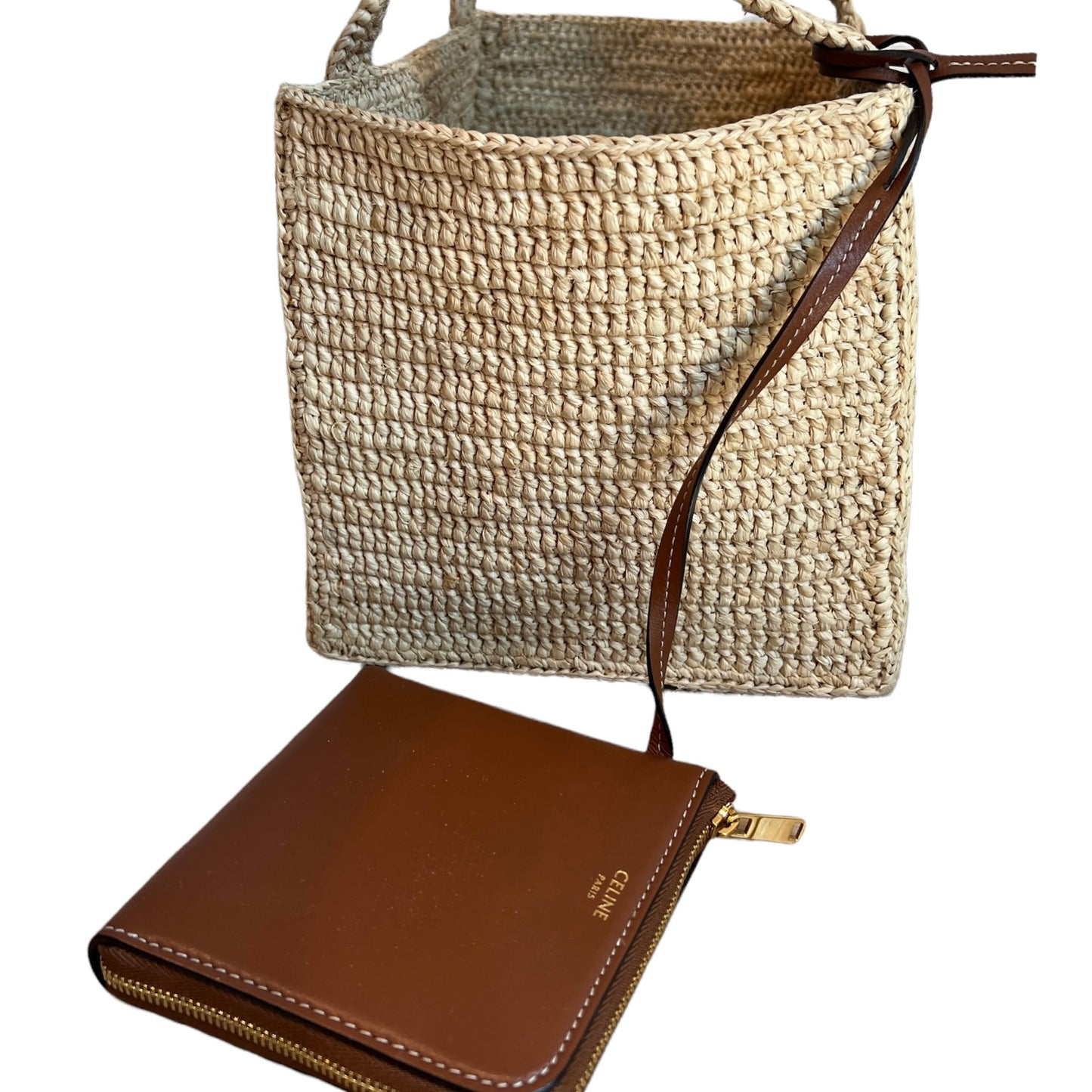 Celine 2022 Raffia Square Basket