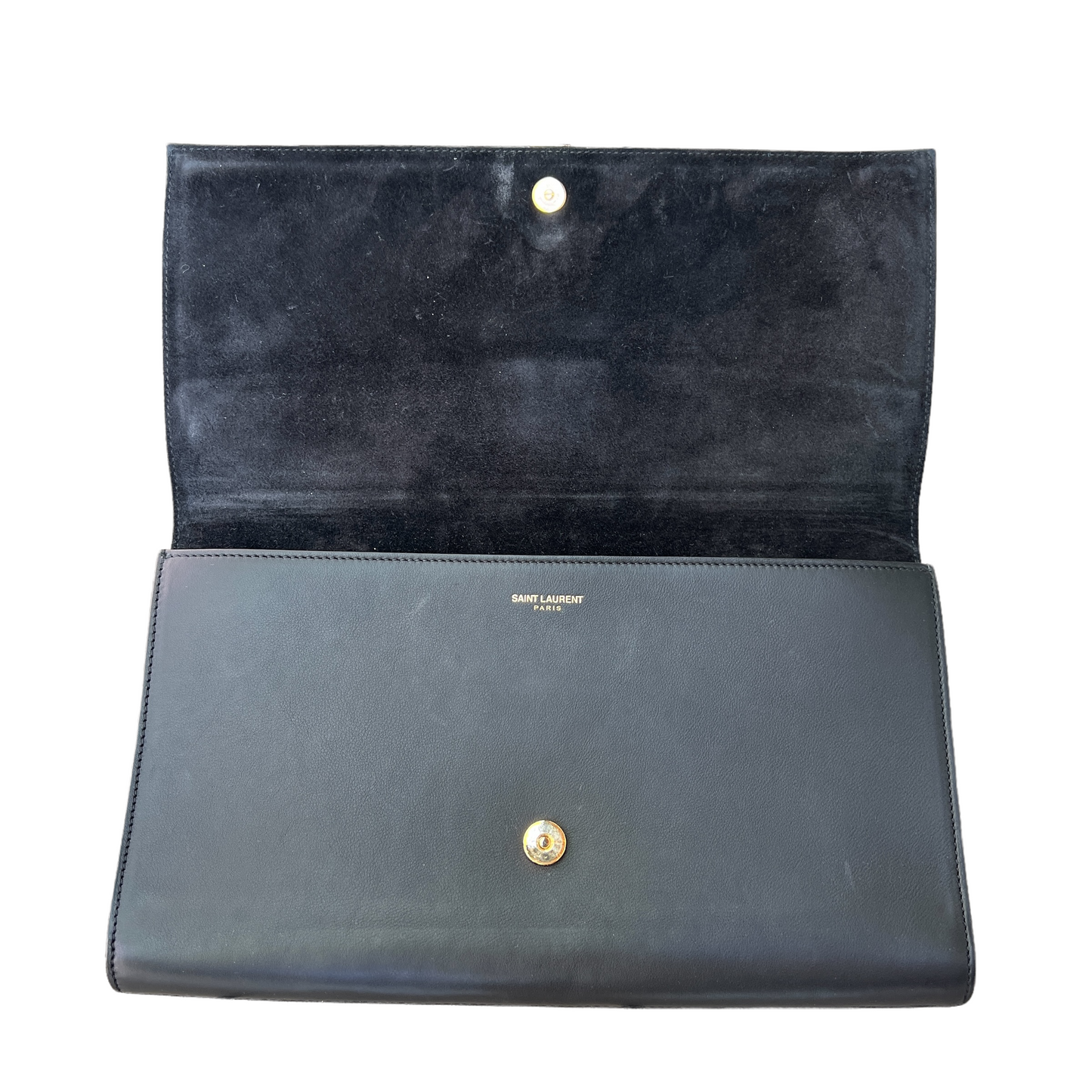 Black Leather Clutch