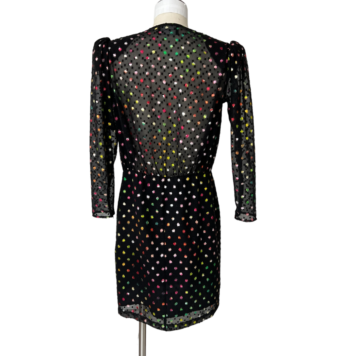 Black & Metallic Dress - S