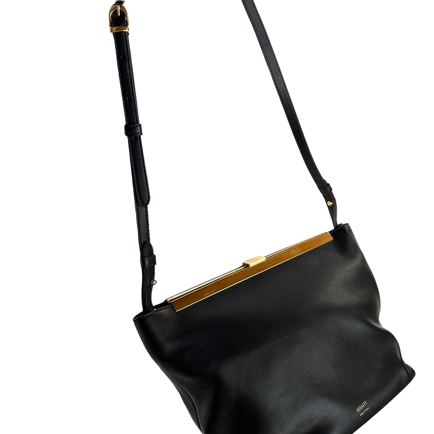 Black Leather Crossbody Bag