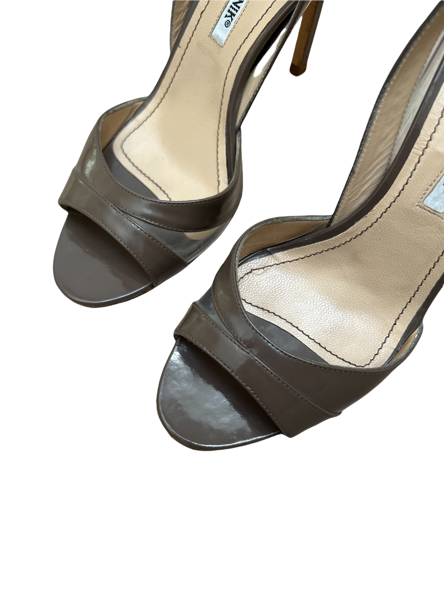 Patent and PVC Sandals - 6.5