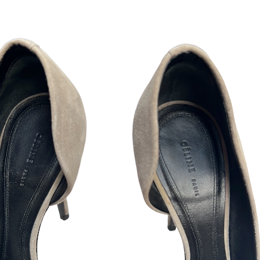Grey Suede Heels - 7.5