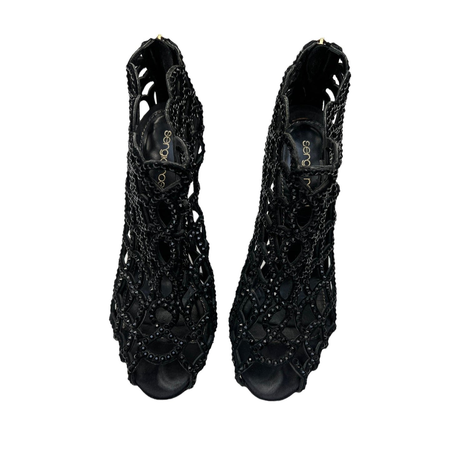 Black Crystal Heels - 5.5