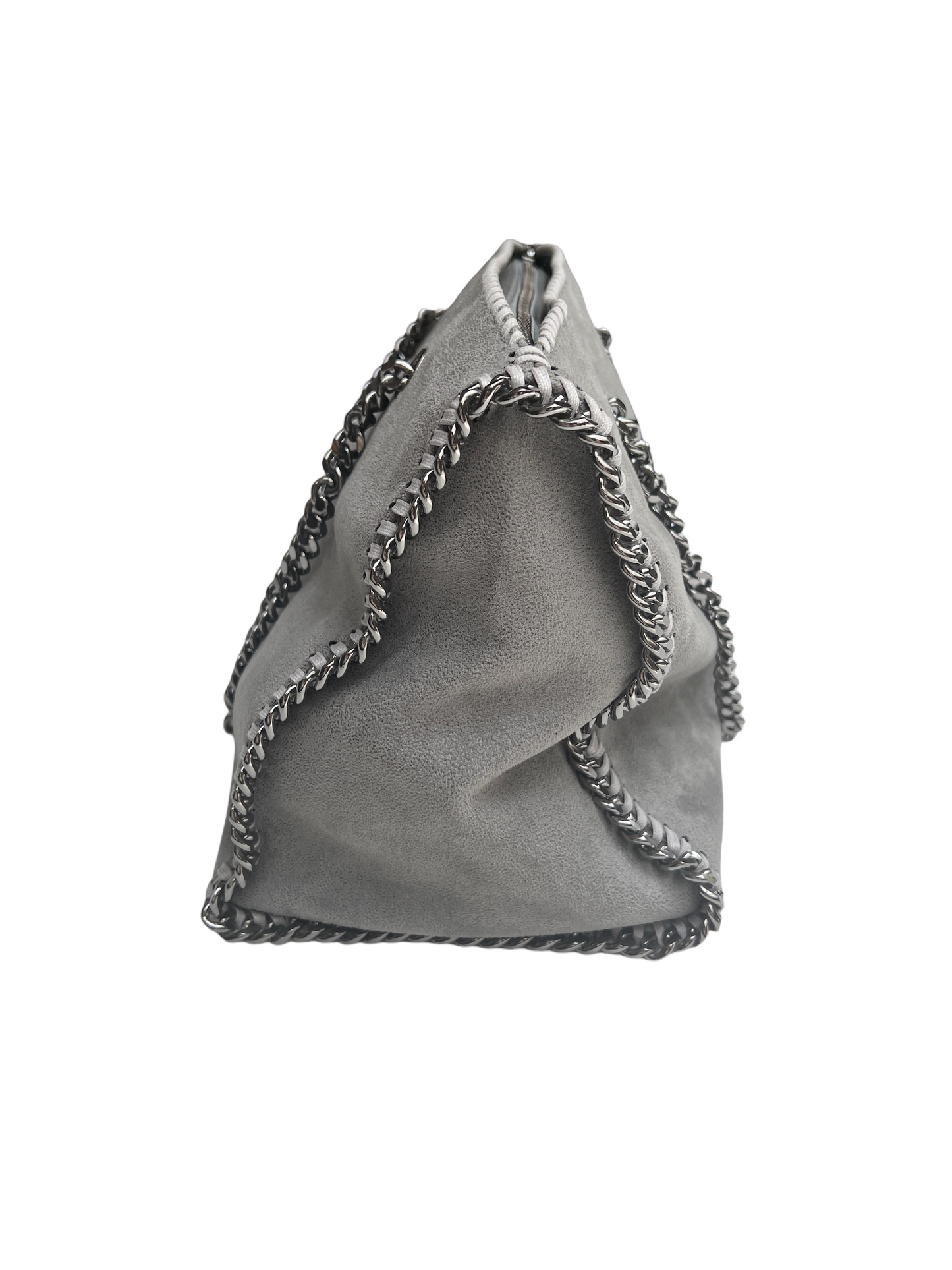 Grey Vegan Suede Tote