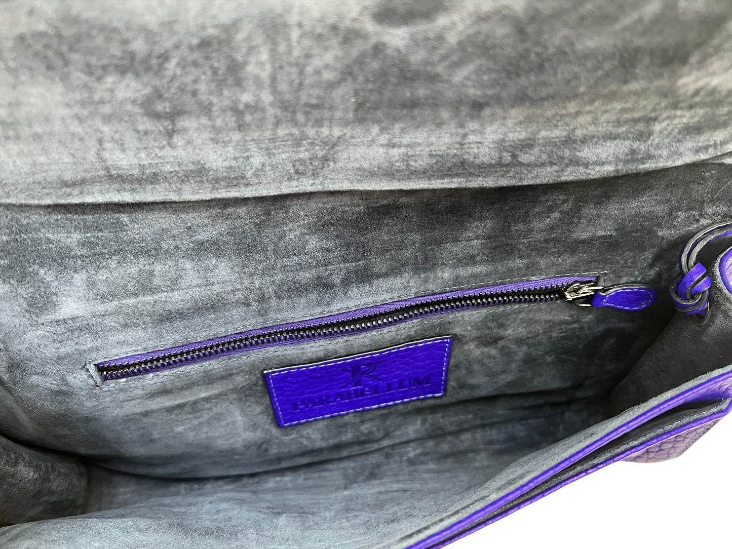 Purple Didion Leather Clutch