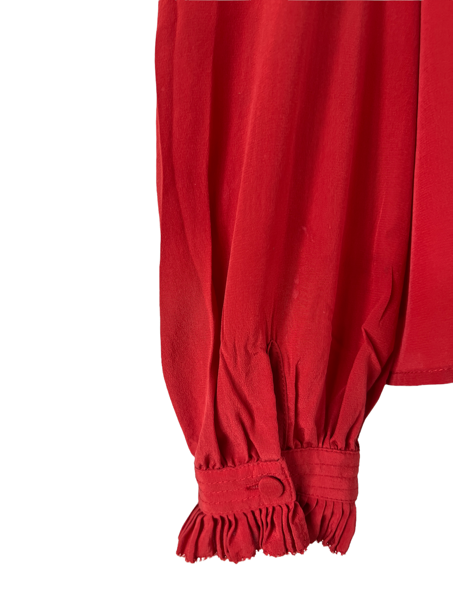 Red Silk Shirt - XS