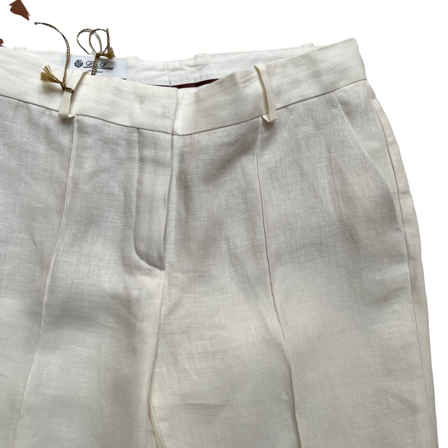 Linen White Pants - M