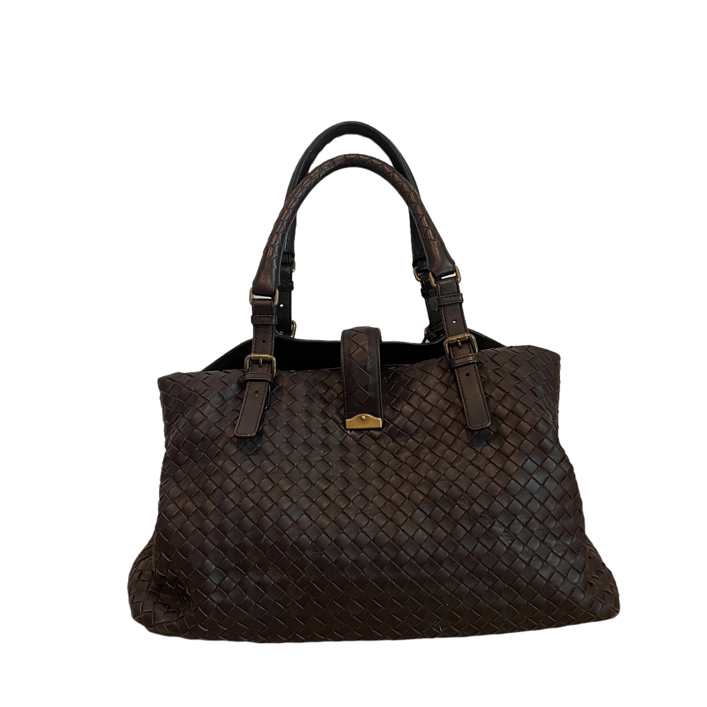 Intrecciato Brown Leather Handbag