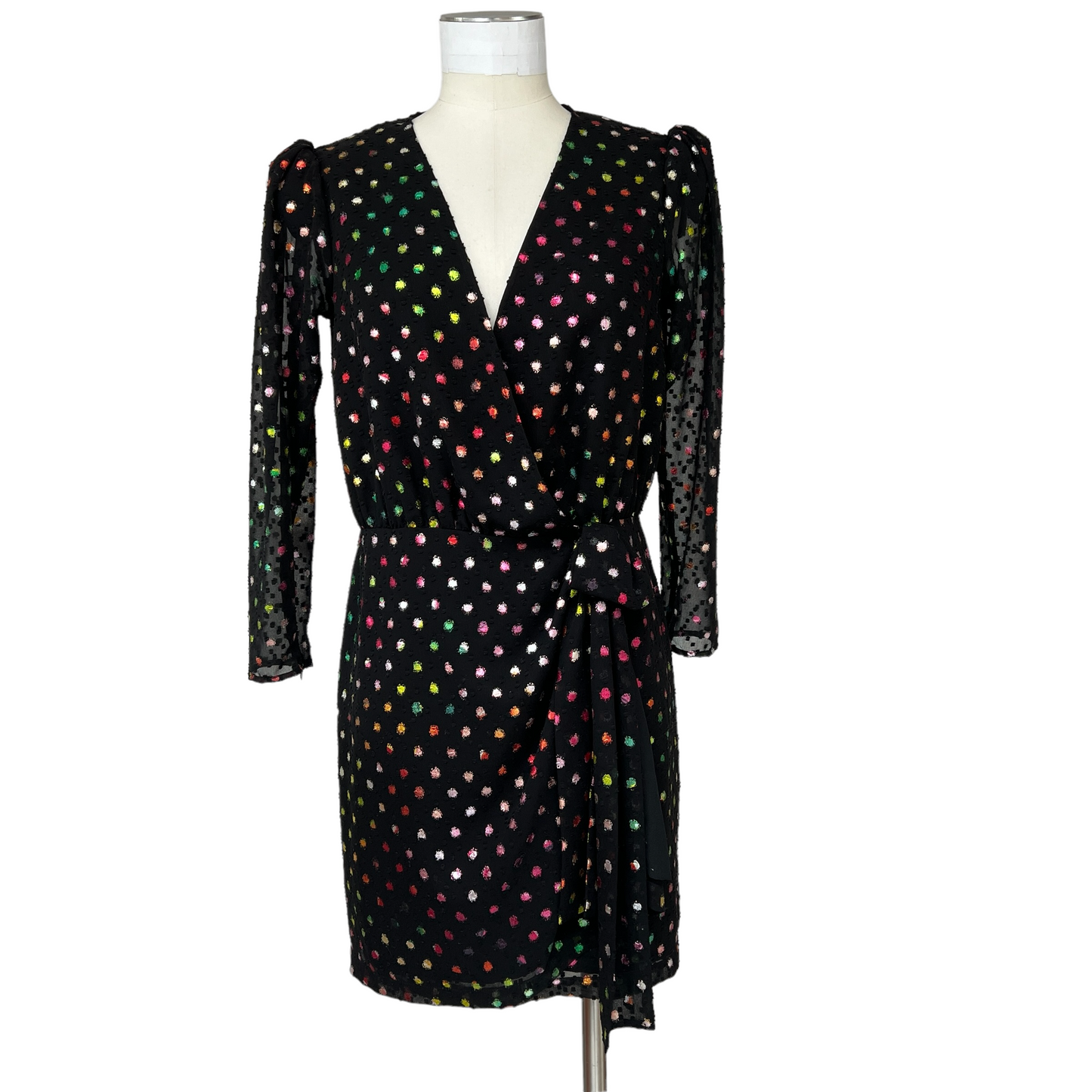 Black & Metallic Dress - S