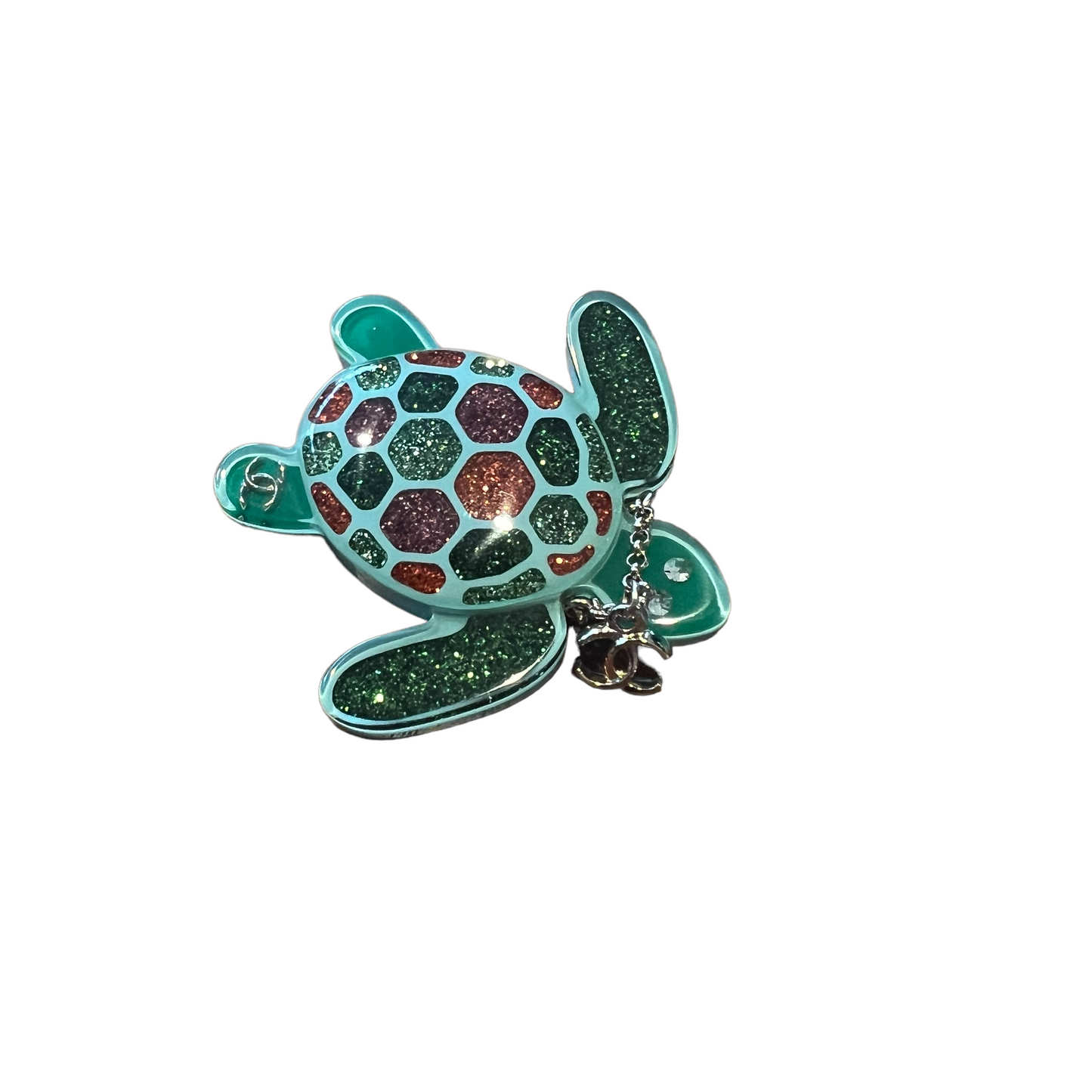 Resin Logo Turtle Brooch