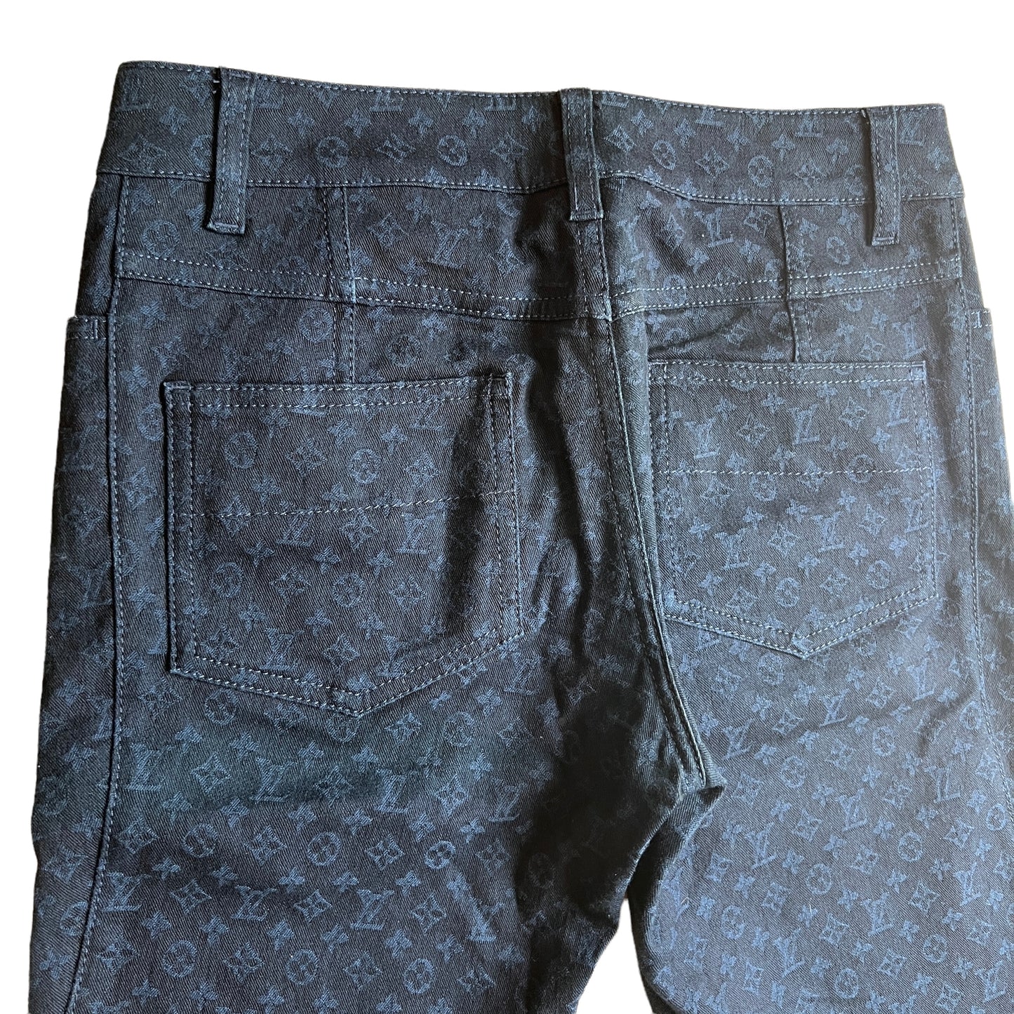 Monogram Blue Jeans - S