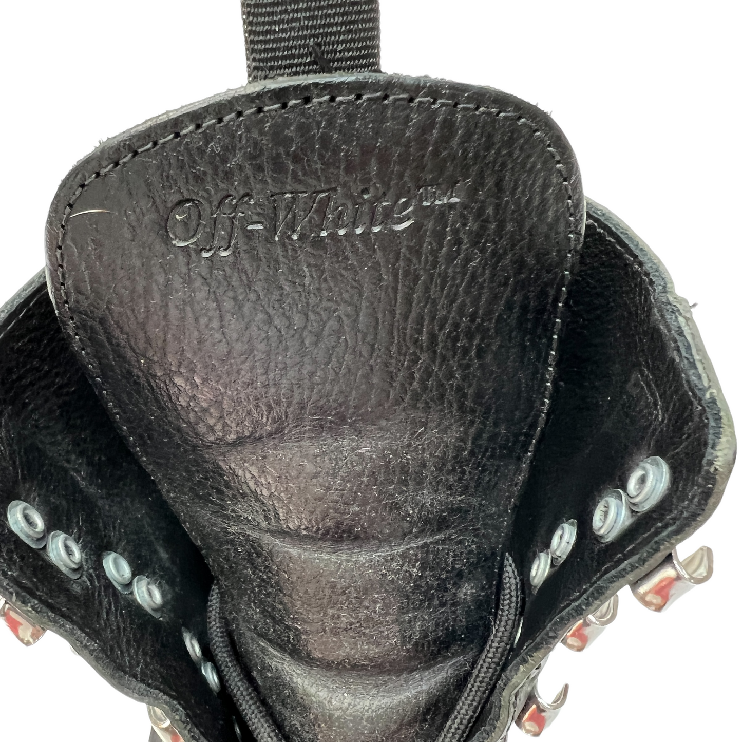Black Leather Moto Boots - 38