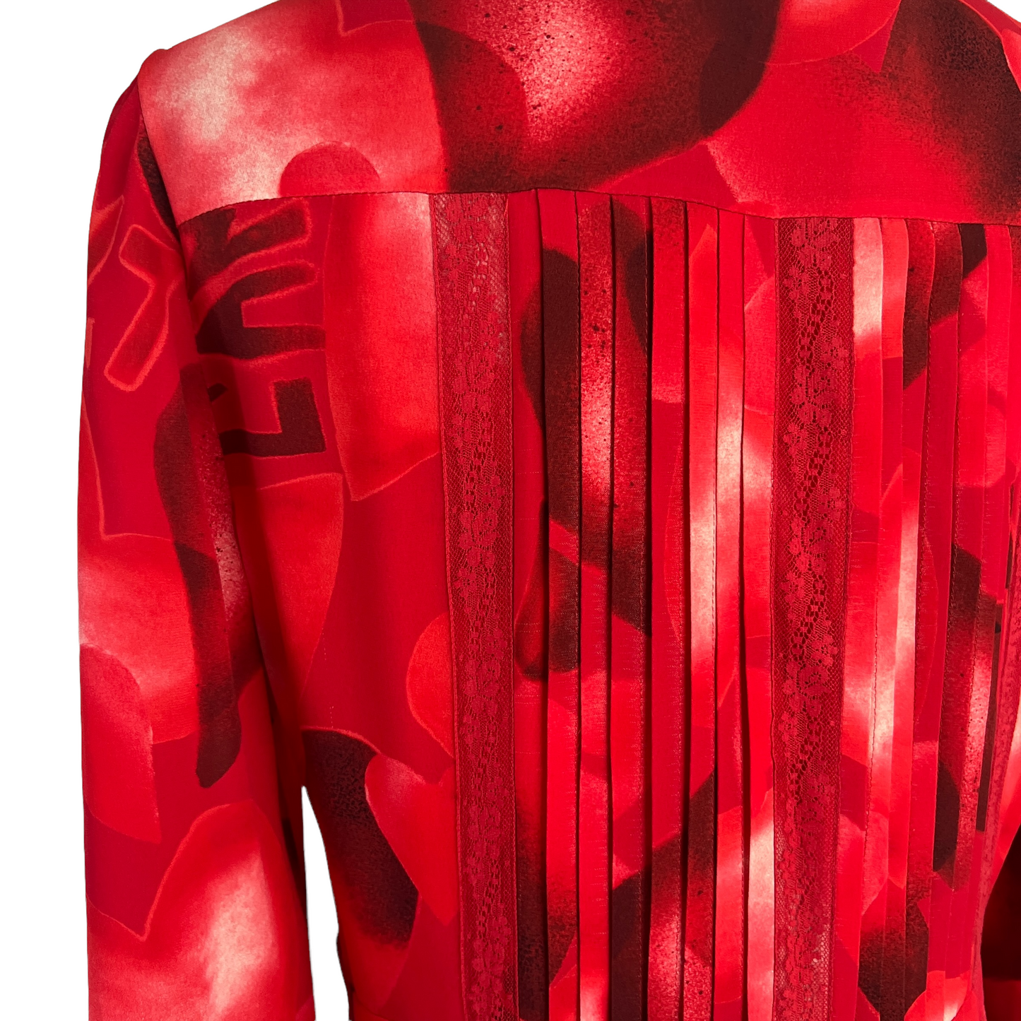 Red Silk Dress - M