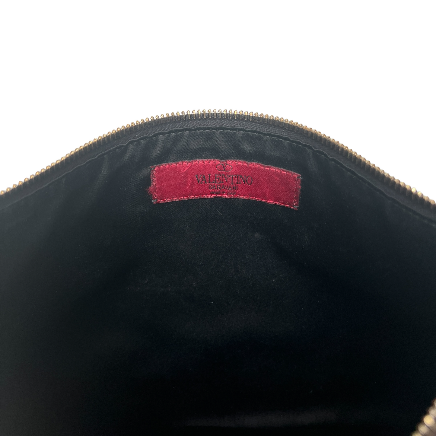 Black Leather Studded Clutch