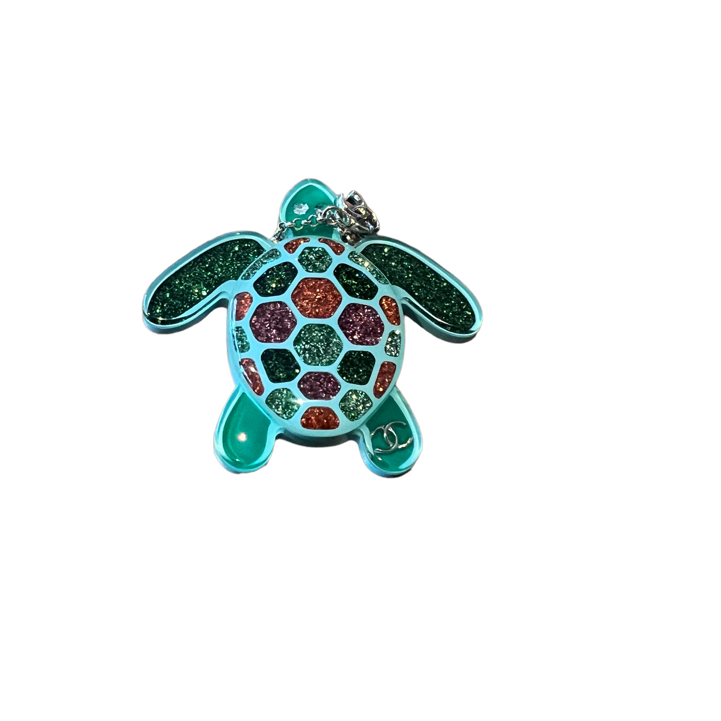 Resin Logo Turtle Brooch