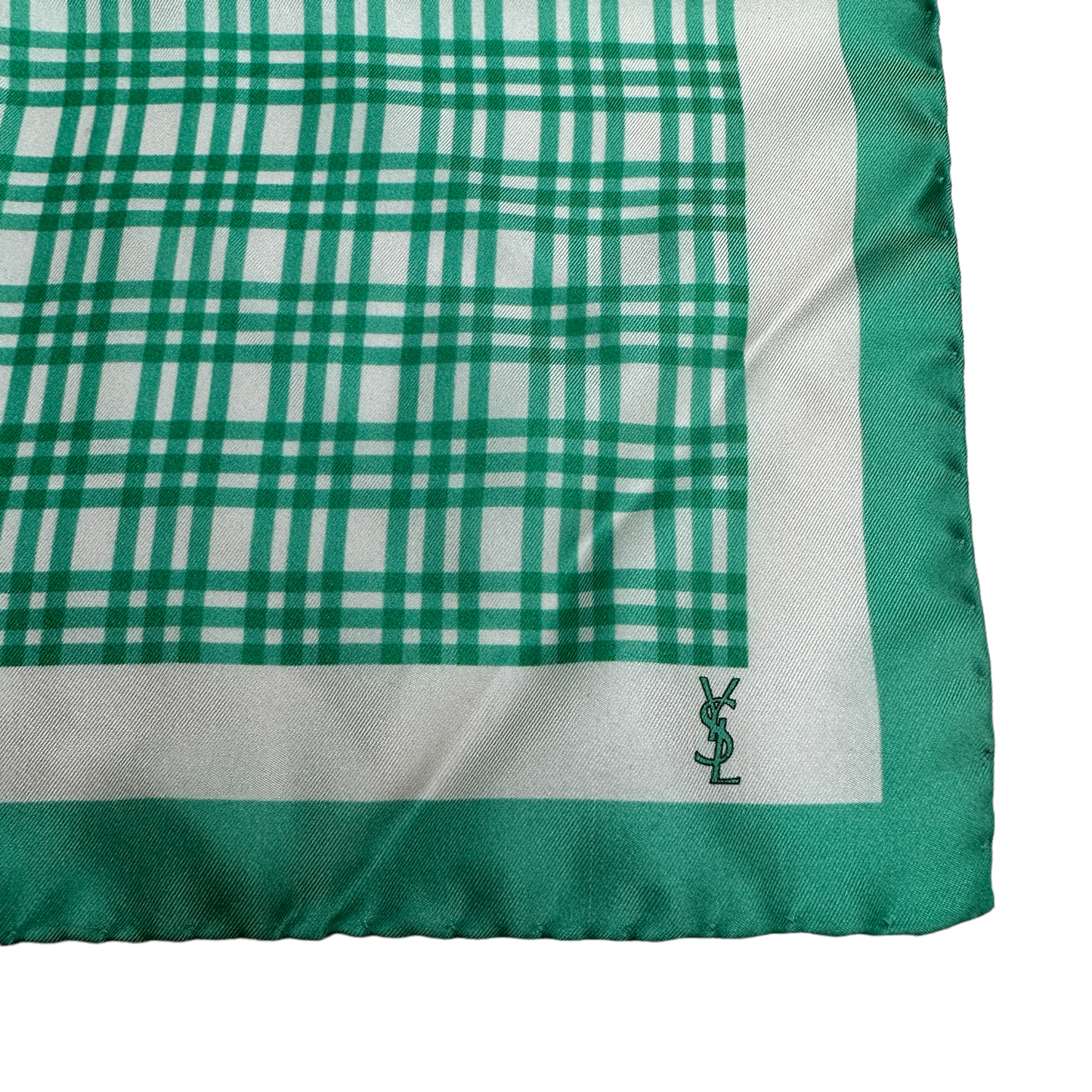 Green Silk Vintage Scarf
