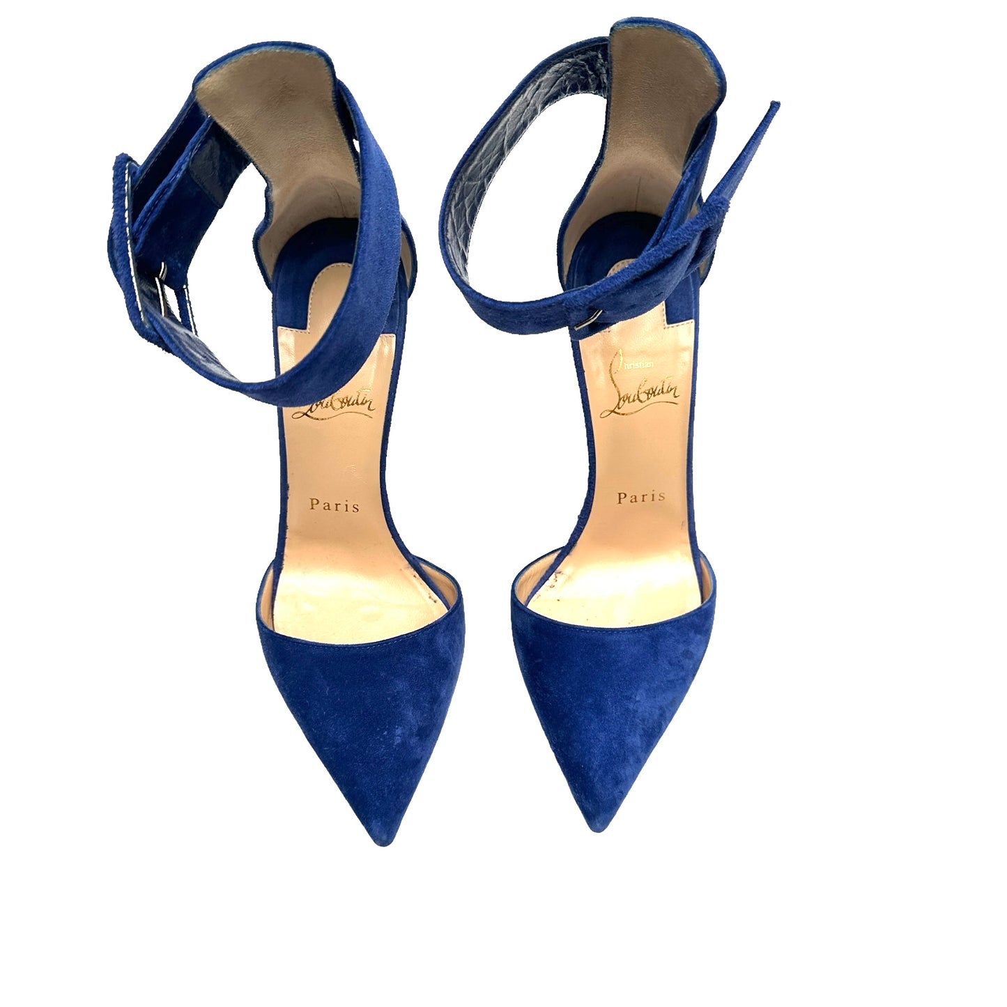 Blue Suede High Heels - 7.5