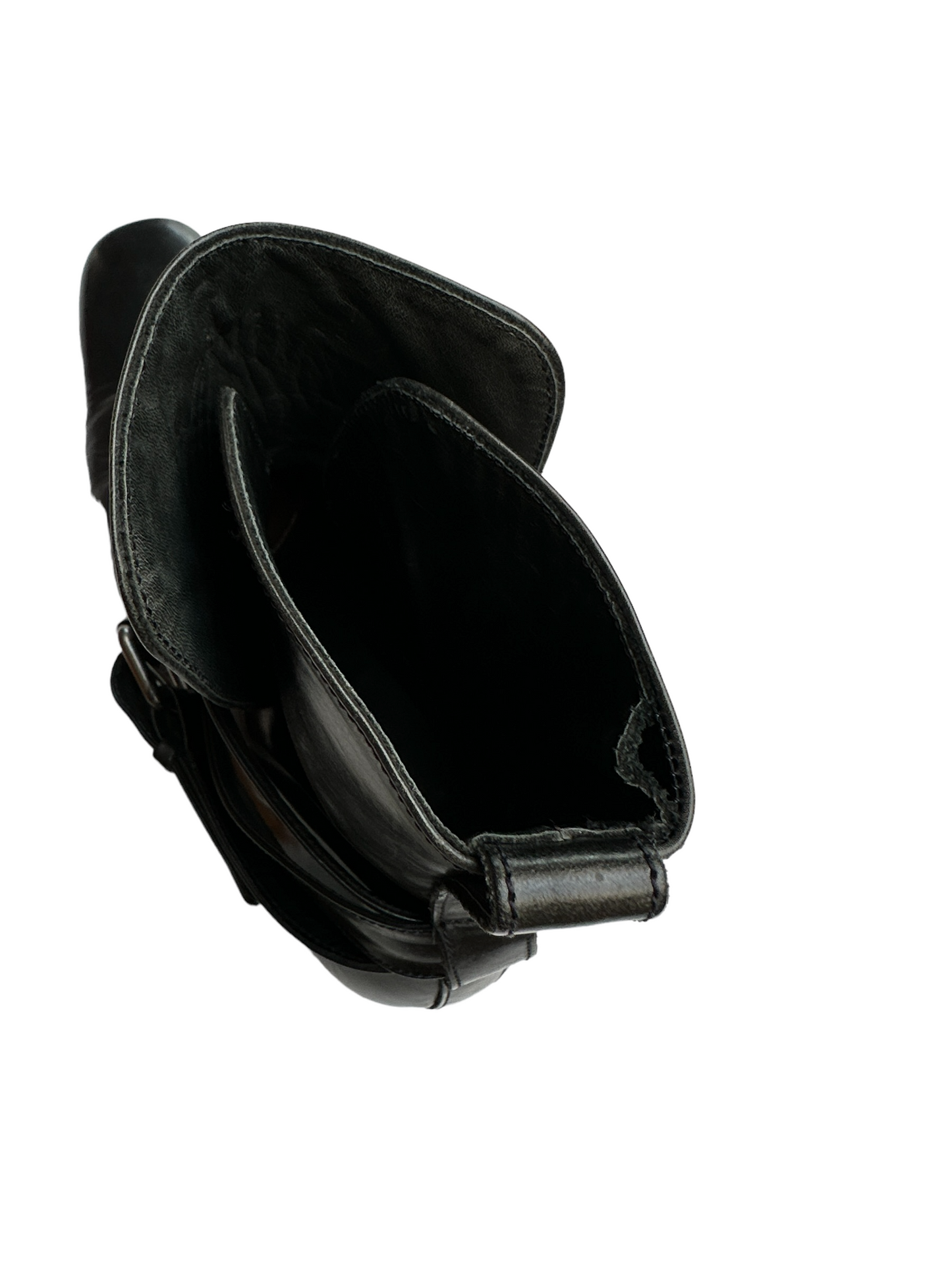 Men Black Leather Boots - 44