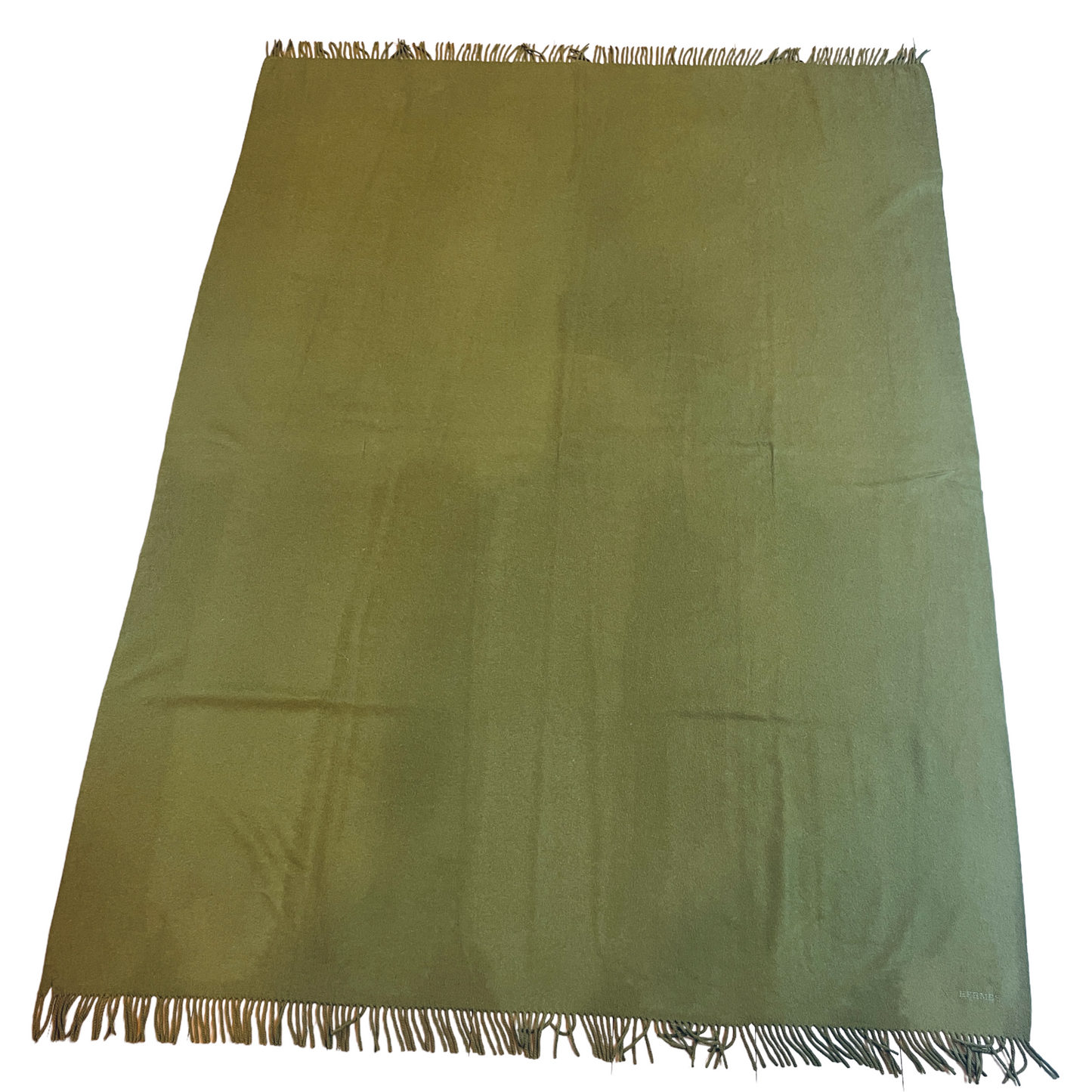 Extra Large Green Cashmere Throw