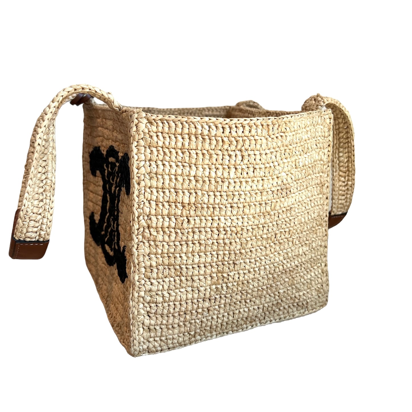 Celine 2022 Raffia Square Basket