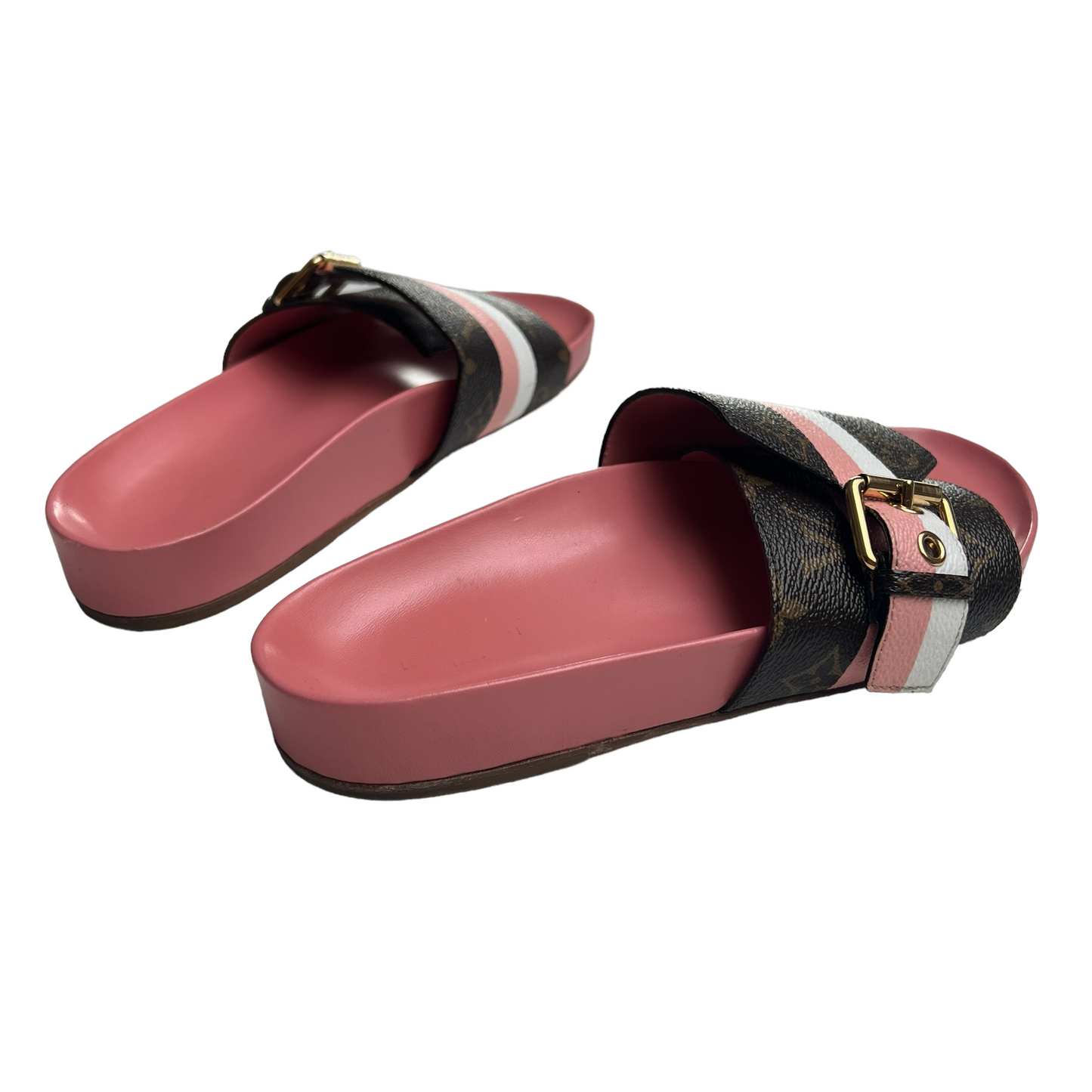Monogram Pink Slides - 7