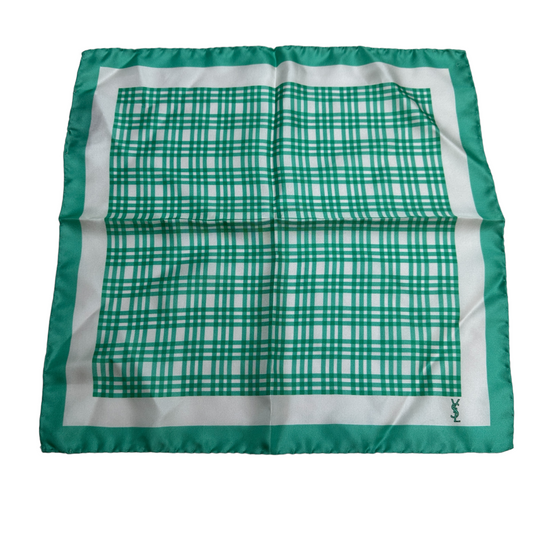 Green Silk Vintage Scarf