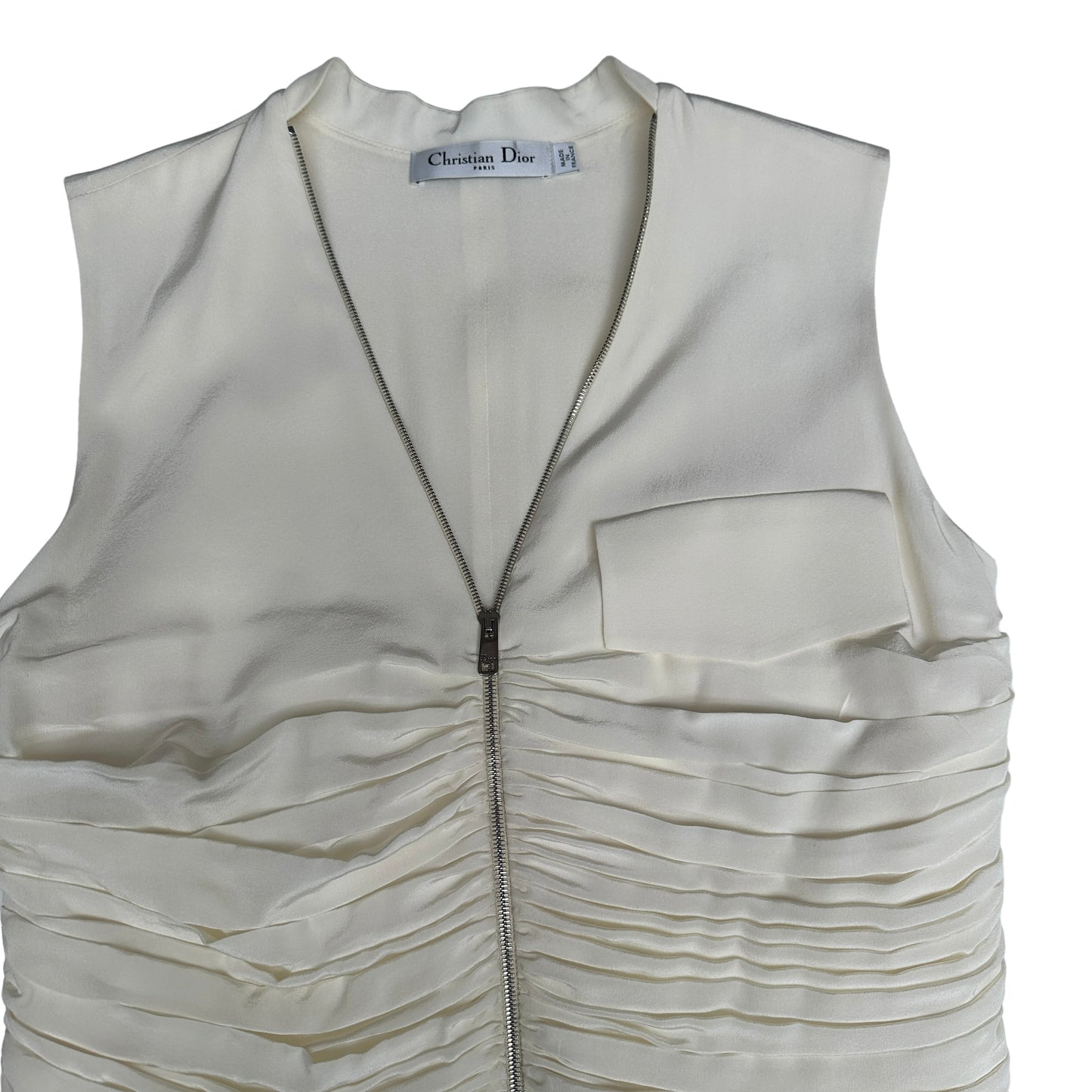 Cream Silk Dress - 6
