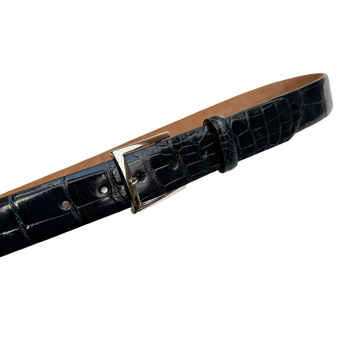 Men Blue Alligator Belt - 38