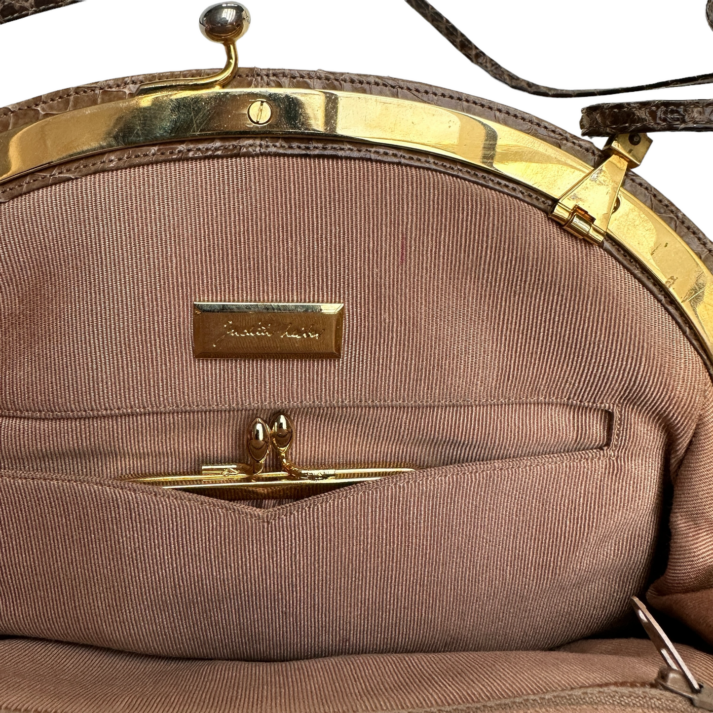 Brown Python Crossbody Bag