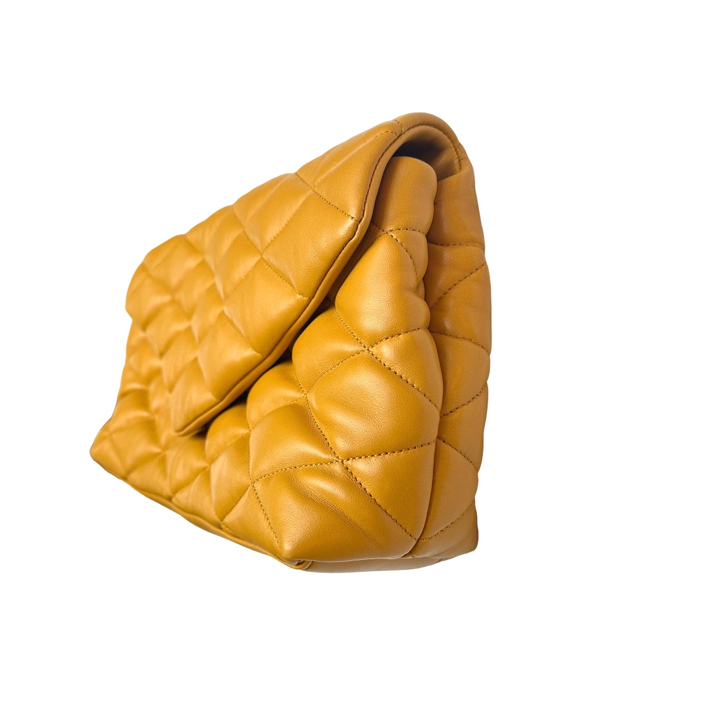 Sade Yellow Puffer Clutch