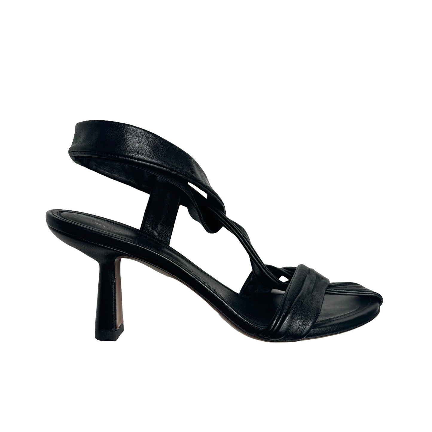 Black Leather Heels - 8
