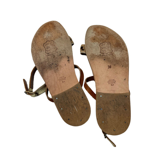 Leopard Gold & Leopard Sandals - 7.5