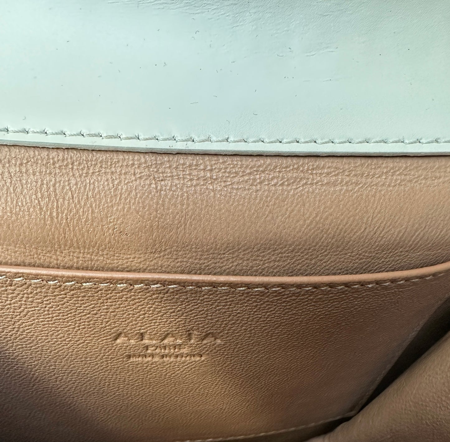 Studded White Leather Crossbody Bag