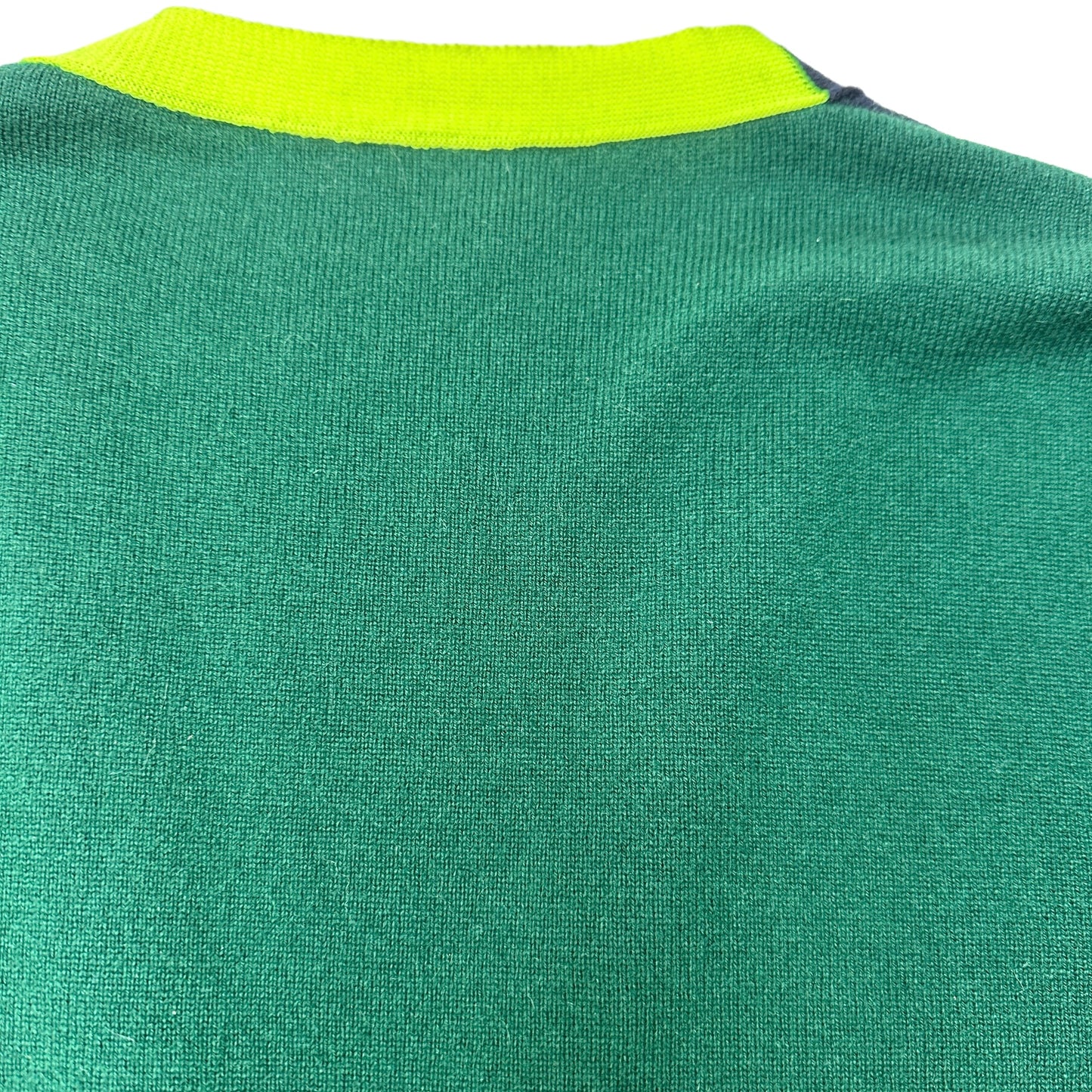 Green Cashmere Cardigan w/Logo - S